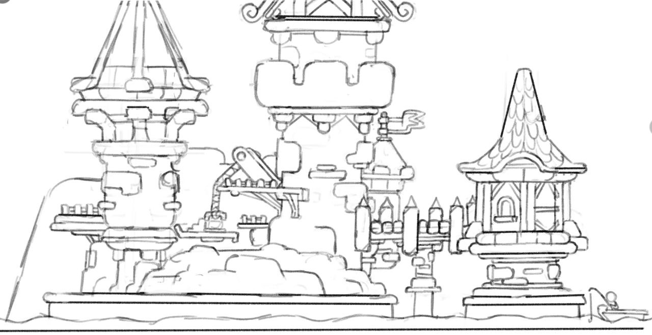 Estudo de castelo fantástico