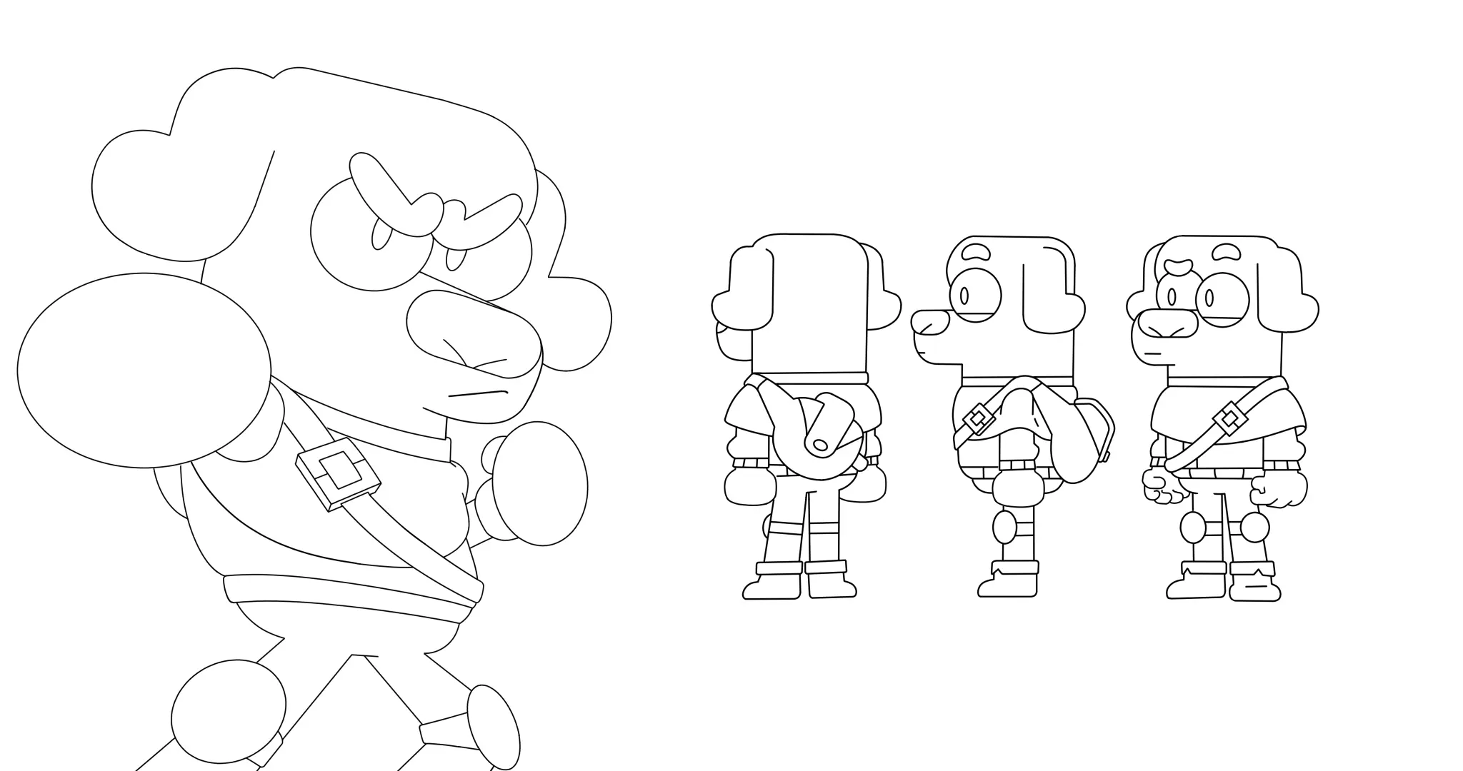 Model sheet de cachorro