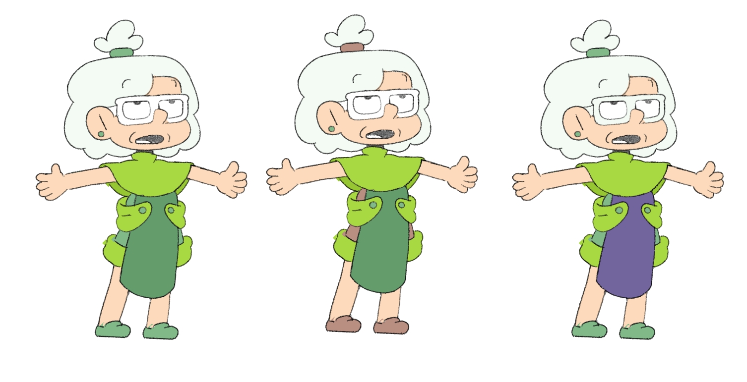 Variações de personagem colorido